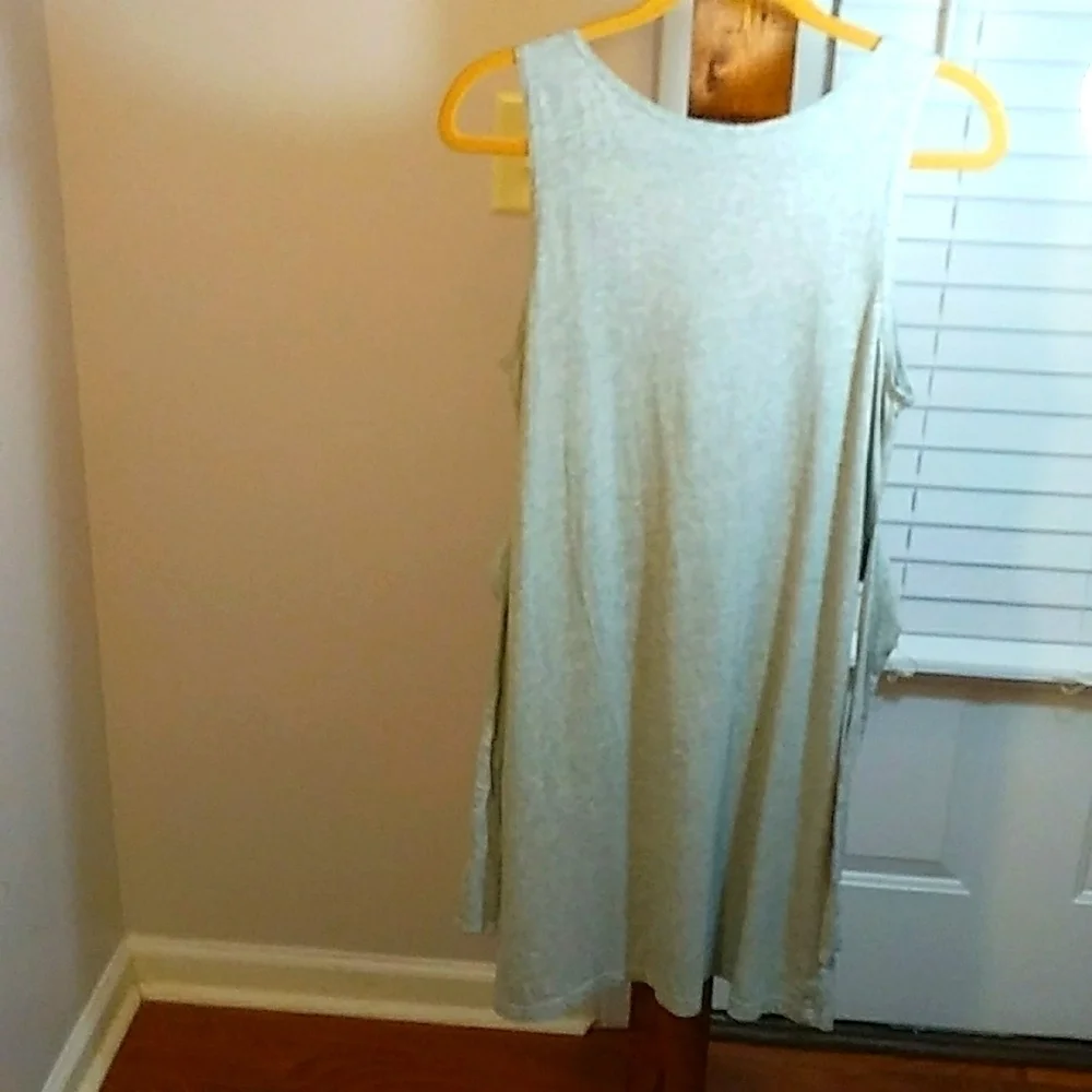 J Crew Womens Gray Long Line 100% Cotton Jersey knit Sleeveless with Belt Size M
